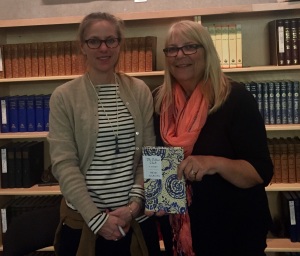 Author Heidi Julavits with Kathy at Powell's City of Books Store at reading and book signing -